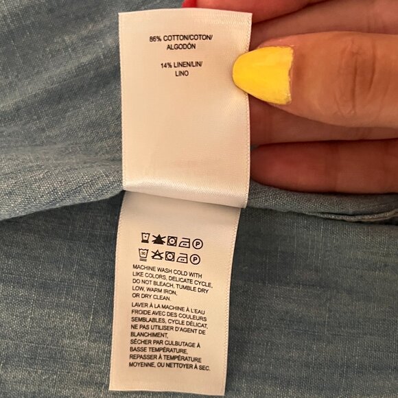 Lucky Brand - True Indigo Button Up Shirt / Size Medium - Picture 10 of 10